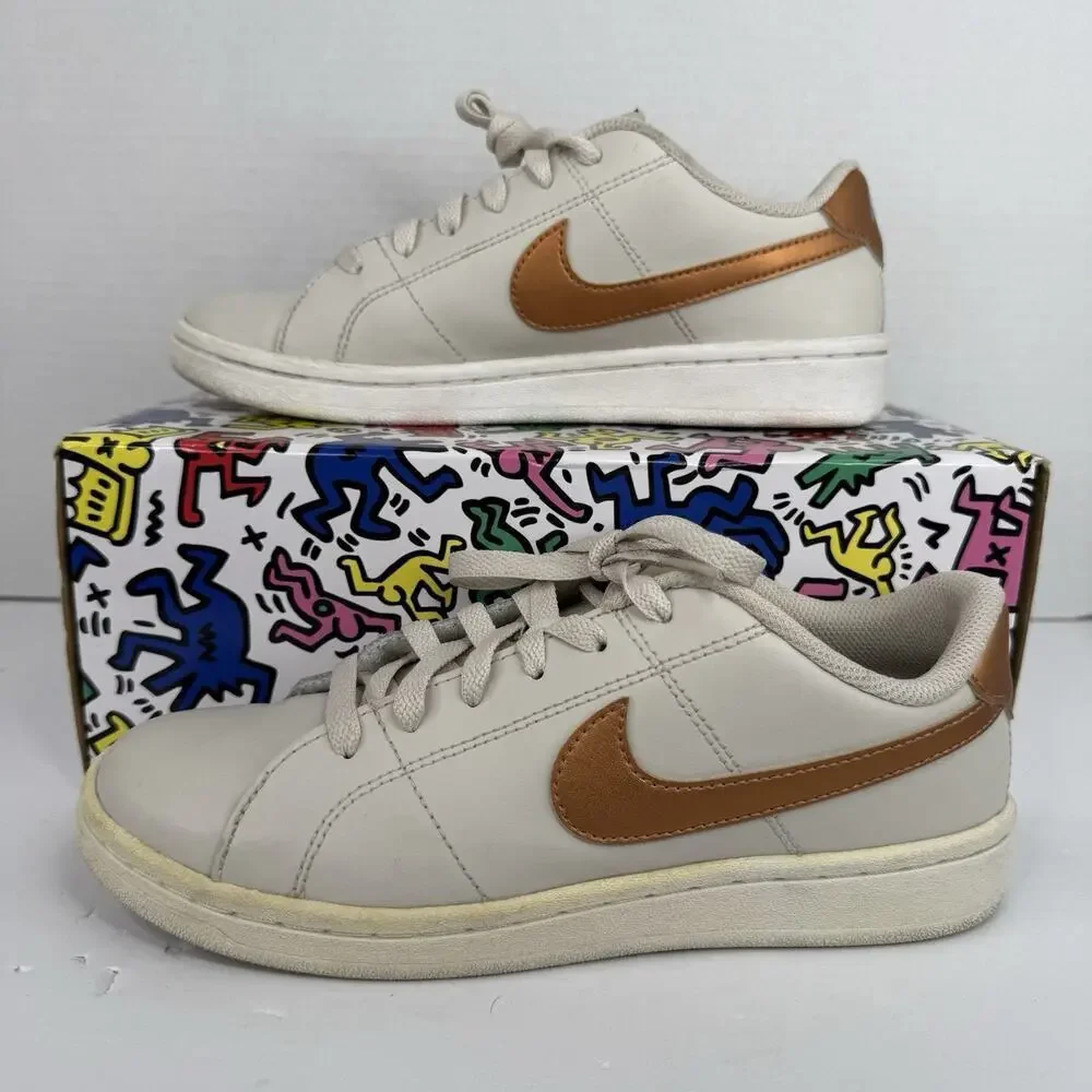 Nike Women’s‎ Court Royal 2 Bronze/White Leather CU9038-102 Size 7.5 W/Box